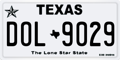 TX license plate DOL9029