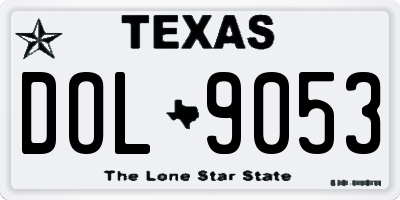 TX license plate DOL9053
