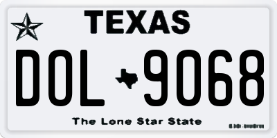 TX license plate DOL9068