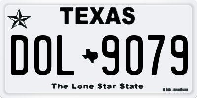 TX license plate DOL9079