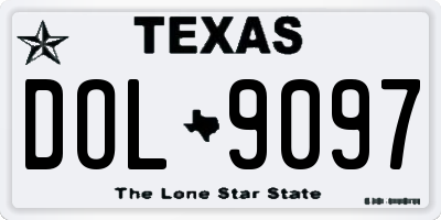 TX license plate DOL9097