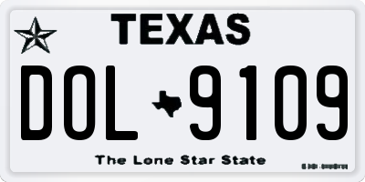 TX license plate DOL9109