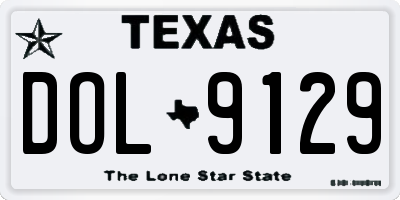 TX license plate DOL9129