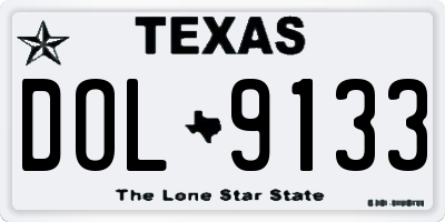 TX license plate DOL9133