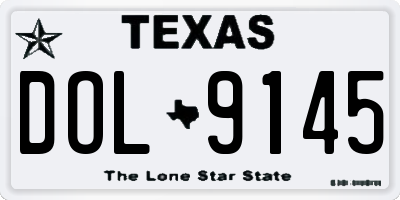 TX license plate DOL9145
