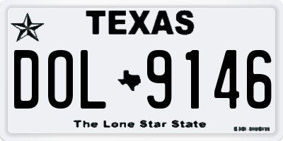 TX license plate DOL9146