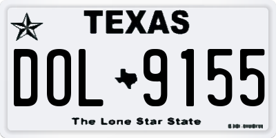 TX license plate DOL9155