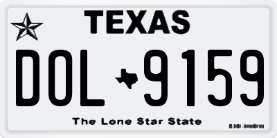 TX license plate DOL9159