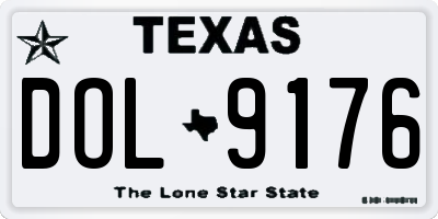 TX license plate DOL9176