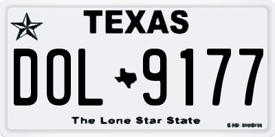 TX license plate DOL9177