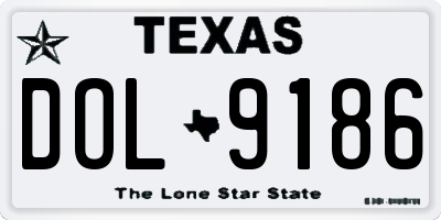 TX license plate DOL9186