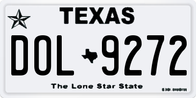 TX license plate DOL9272