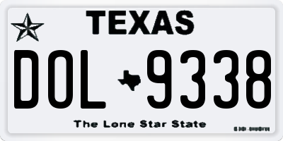 TX license plate DOL9338
