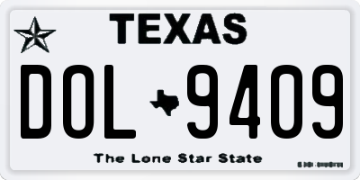 TX license plate DOL9409