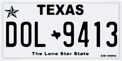 TX license plate DOL9413