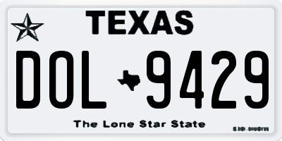 TX license plate DOL9429