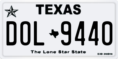TX license plate DOL9440