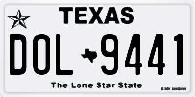 TX license plate DOL9441