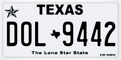 TX license plate DOL9442