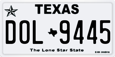 TX license plate DOL9445