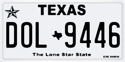 TX license plate DOL9446