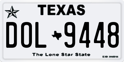 TX license plate DOL9448