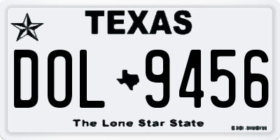 TX license plate DOL9456