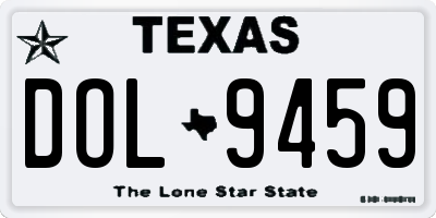 TX license plate DOL9459