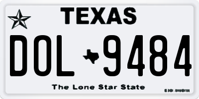 TX license plate DOL9484