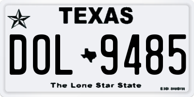 TX license plate DOL9485