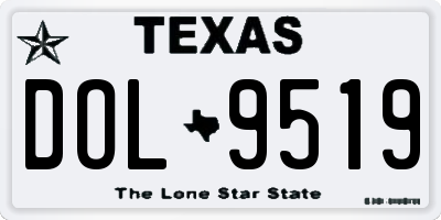 TX license plate DOL9519