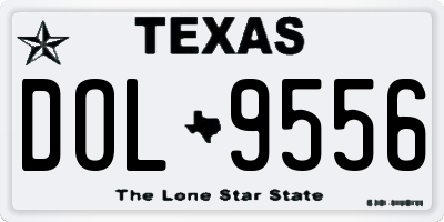 TX license plate DOL9556