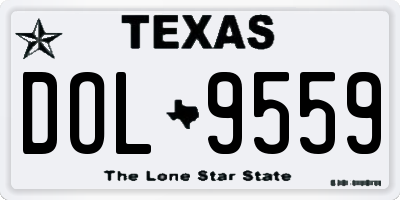 TX license plate DOL9559
