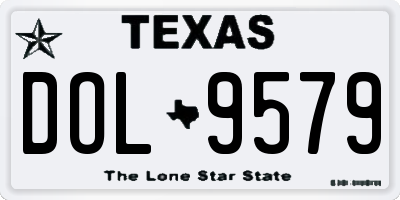 TX license plate DOL9579