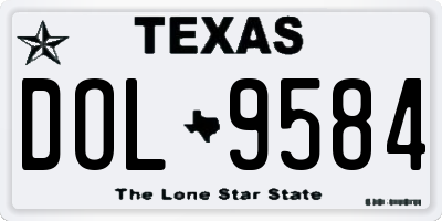 TX license plate DOL9584