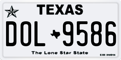 TX license plate DOL9586