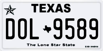 TX license plate DOL9589