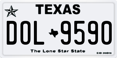 TX license plate DOL9590