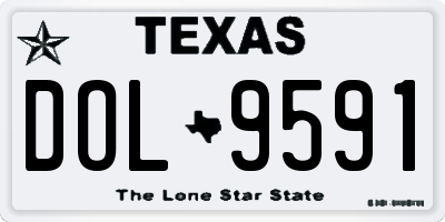 TX license plate DOL9591
