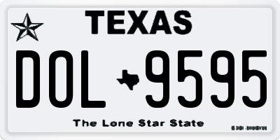 TX license plate DOL9595