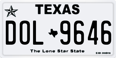 TX license plate DOL9646