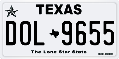 TX license plate DOL9655