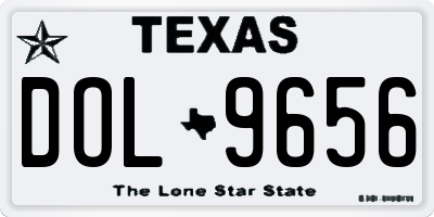 TX license plate DOL9656