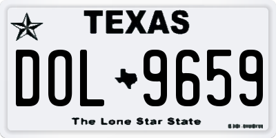 TX license plate DOL9659