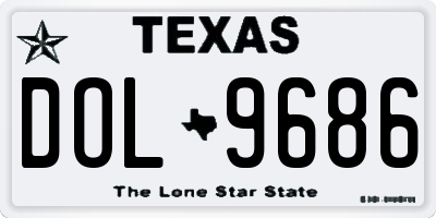 TX license plate DOL9686