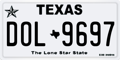 TX license plate DOL9697