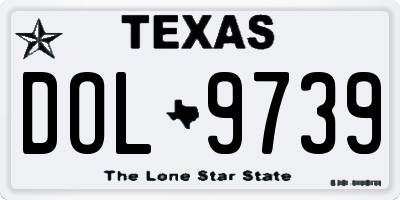 TX license plate DOL9739