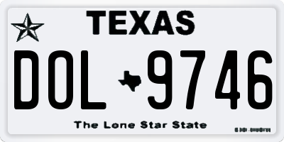 TX license plate DOL9746
