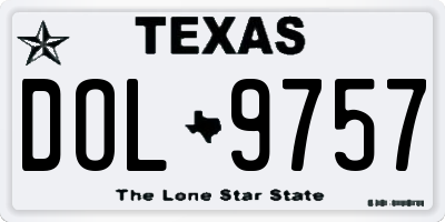 TX license plate DOL9757