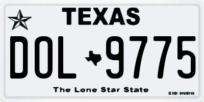 TX license plate DOL9775